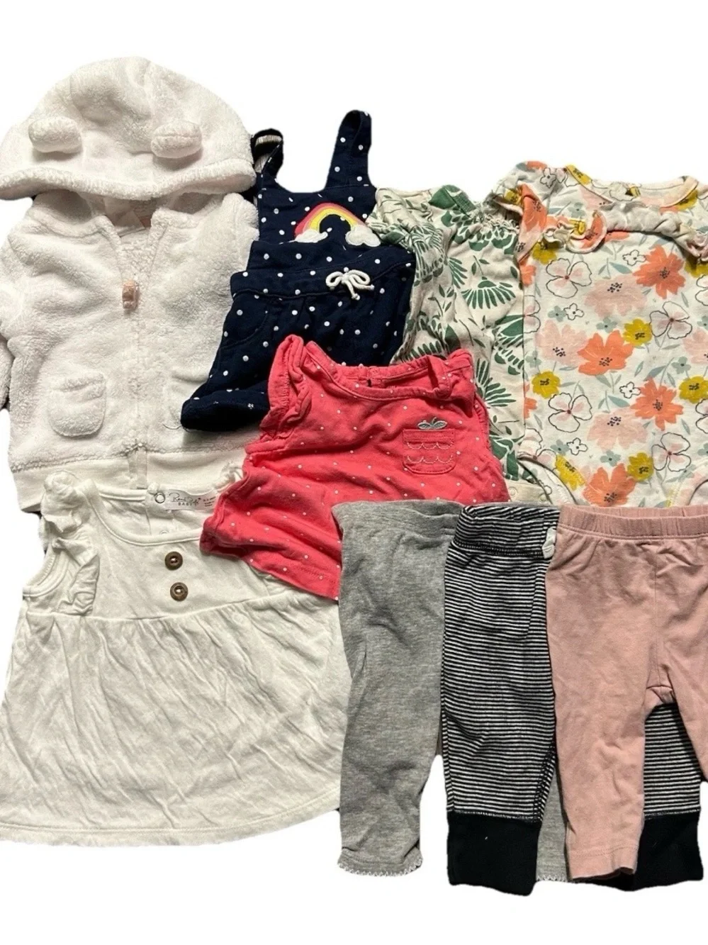 Baby Girl Summer Clothing Bodysuits Pants Tank Tops Size 0-3 Months